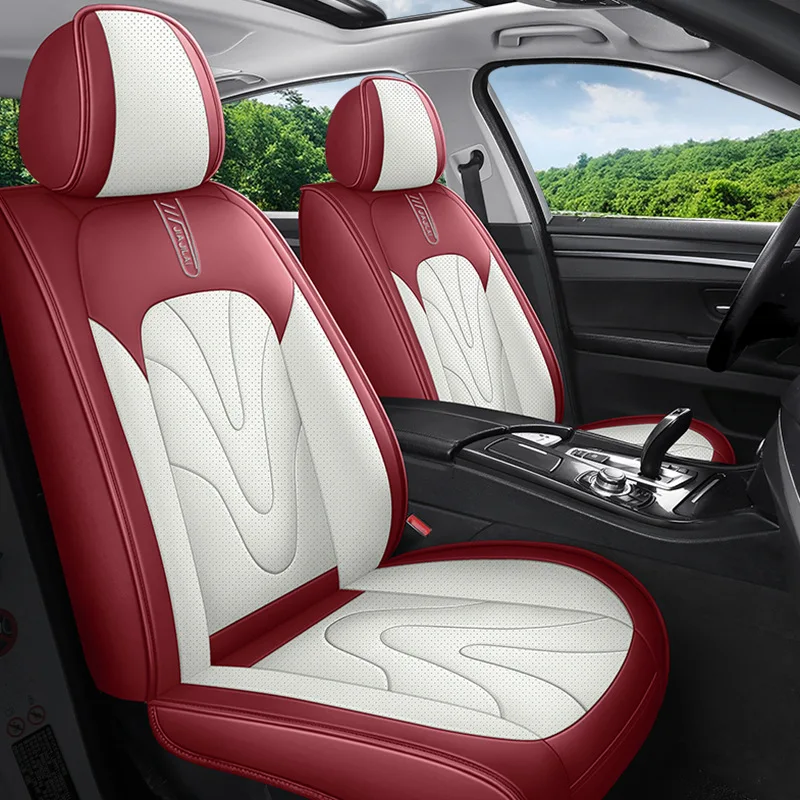 

New Full Surround Nappa Leather Car Seat Cushions All-Season Universal 5-Seater Automotive Covers Summer Comfortable Seat Mats