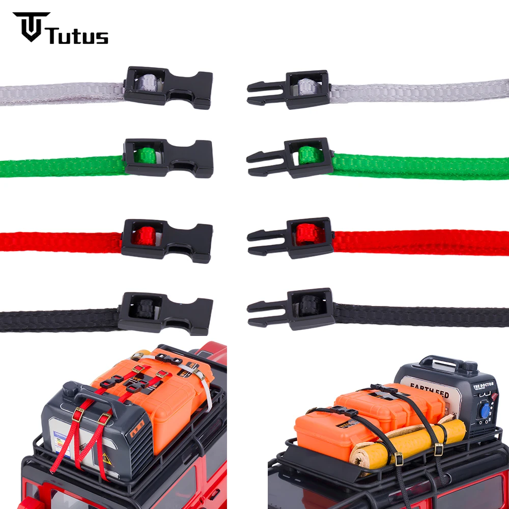 

5 шт. 1/18 1/24, веревка для багажника на крышу, ремни 1:18 1:24, радиоуправляемый гусеничный автомобиль для FMS UTB18 TRX4-M MN WPL SCX24 FCX24 Redcat