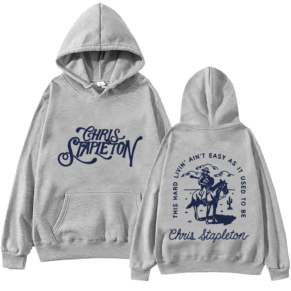 Chris Stapleton 2024 Hoodie Tops Sweatshirt met lange mouwen Muziekfans Cadeau Lente en zomer Casual Normaal bedrukt Unisex