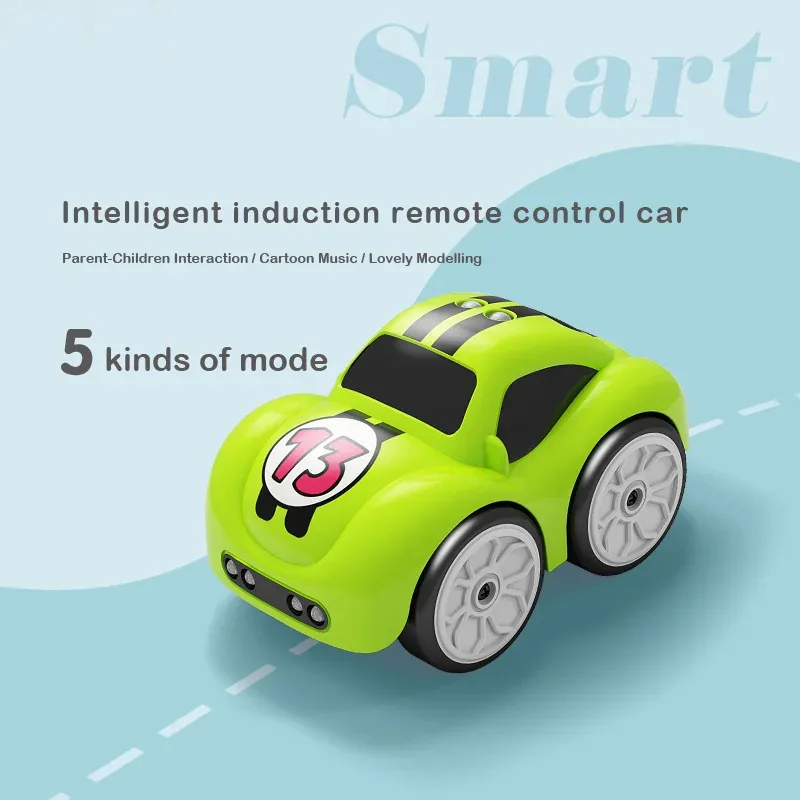 RC Intelligent Sensor Remote Control Cartoon Mini Car Electric Car Smart Music Lighting Children Toys Gift