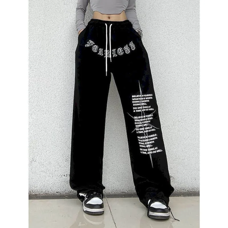 Vintage Women's Pants High Street Pants Wide Leg Pants Korean Fashion Y2k Pants Loose Sporty Sweatpants Women Clothing Trousers