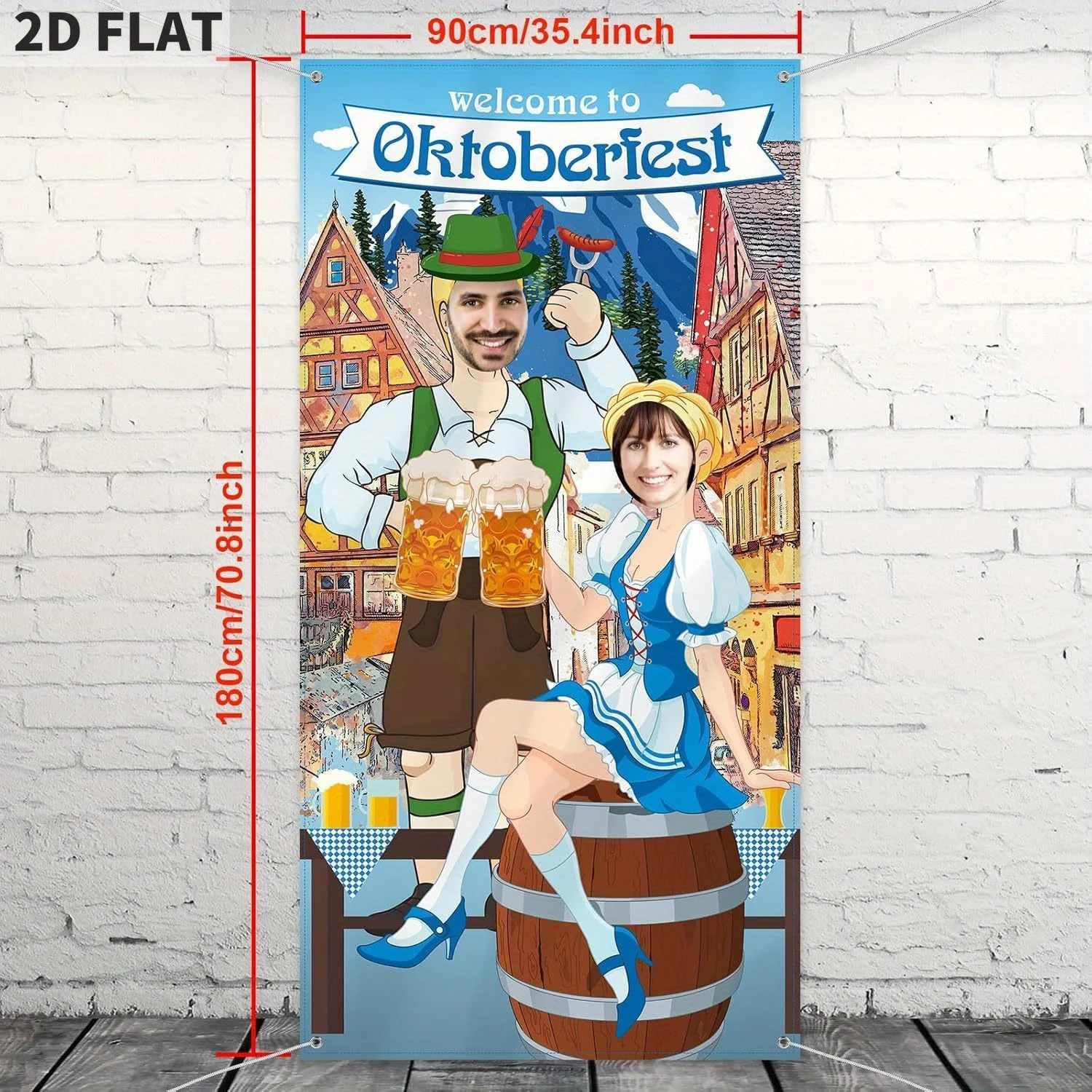 Oktoberfest Party Decorations Oktoberfest Photo Prop Fabric Photo Booth Background Games Supplies for Bavarian Beer Festival
