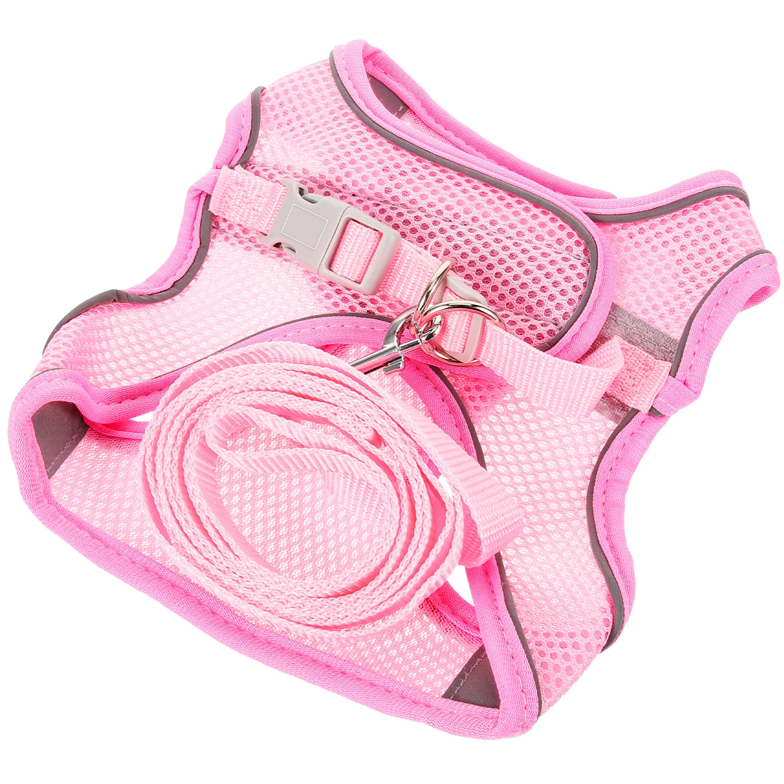 

1Set Dog Harness and Leash Set Reflective Outdoor Pet Walking Vest Adjustable Comfortable Harness for Daily Use Creative Lively