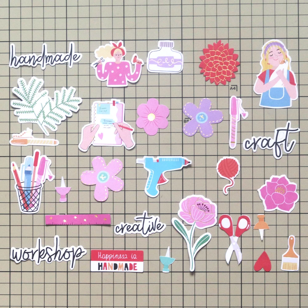Creative Path 150 Stück Blumen-Papierausschnitte, Ephemera, Scrapbooking-Stanzformen für Planer, Junk Journaling, Basteln – Detail 2