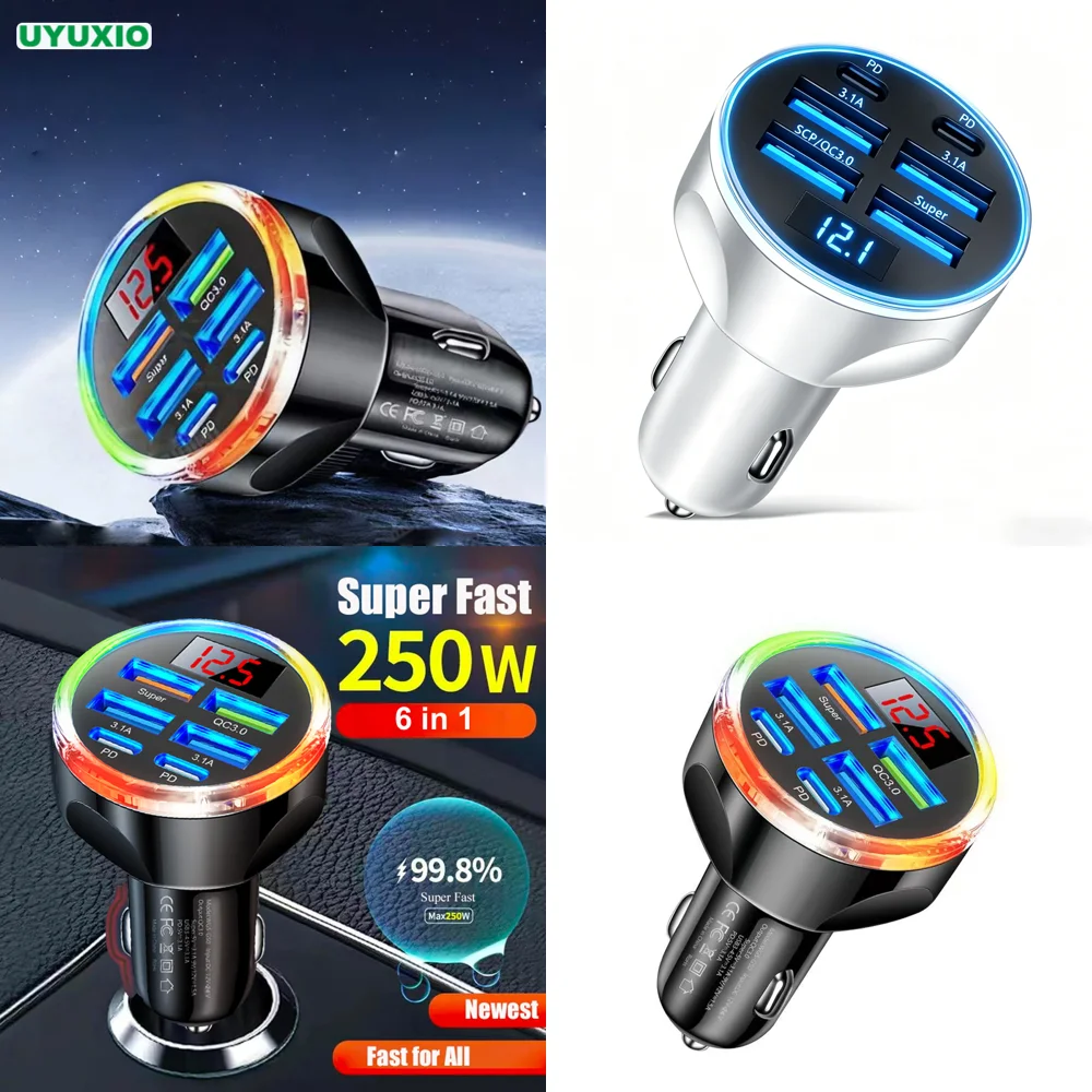 Dropshipping Products Dual PD Multi Port USB Car Charger Adapter Type C Super Fast with Voltage Display for iPhone Trending