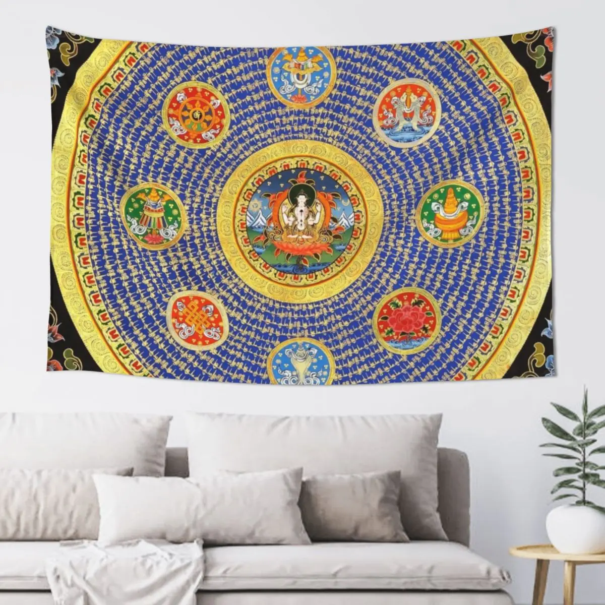 

Buddhist Hindu Mandala 22 Tapestry House Decorations Aesthetic Room Decor Tapestry