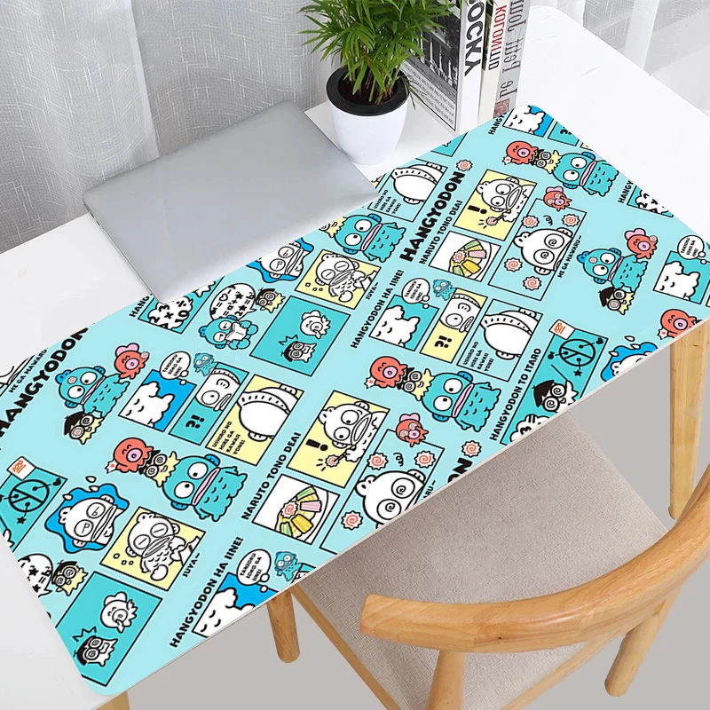 

Large Kawaii Mouse Pad Laptop Sanrio Hangyodon Keyboard Rug Anime Gaming Mousepad PC Blue Gamer Cabinet Desk Mat For Best Gift