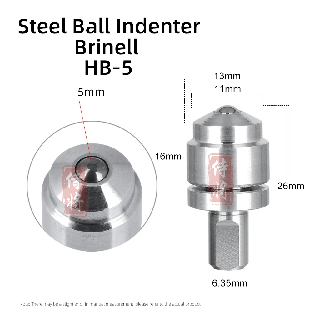 Imagem -05 - Dica de Bola de Aço Diamante Dureza Tester Ferramenta Display Digital Rockwell Vickers Brinell Indenter Acessório para Inspeção