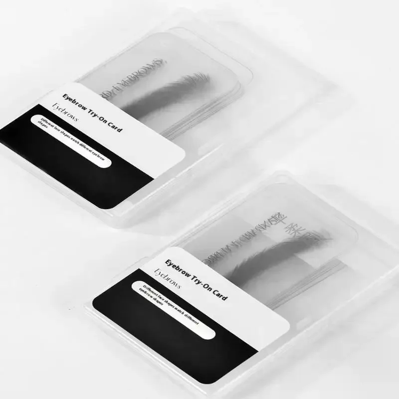 6 paires de cartes d'essai en forme de sourcils, 6 Styles populaires pour une sélection rapide des clients, carte modèle en forme de flèche, simule l'effet de sourcils