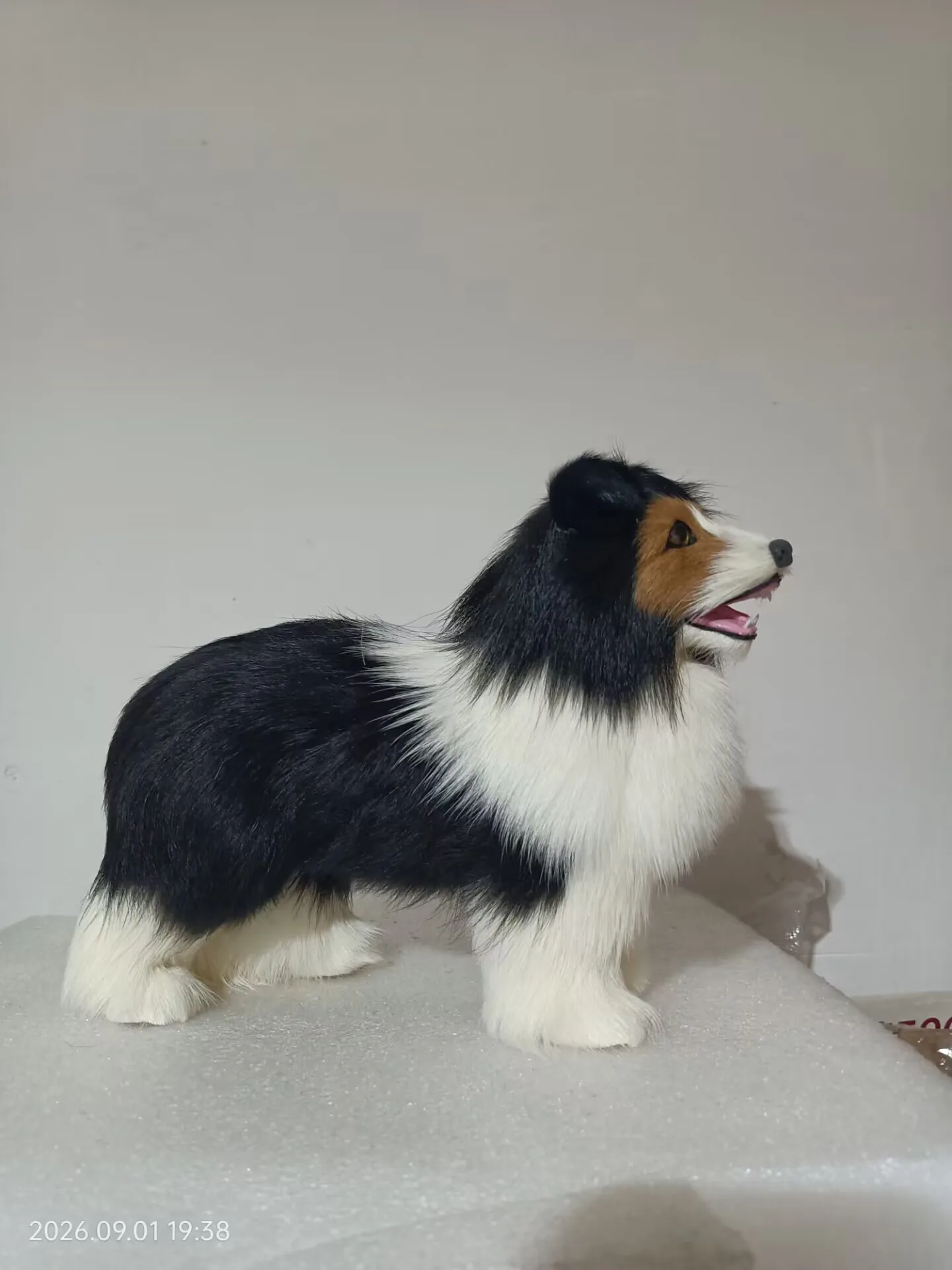 black shepherd dog model plastic&furs simulation dog gift about 22x19cm xf1560