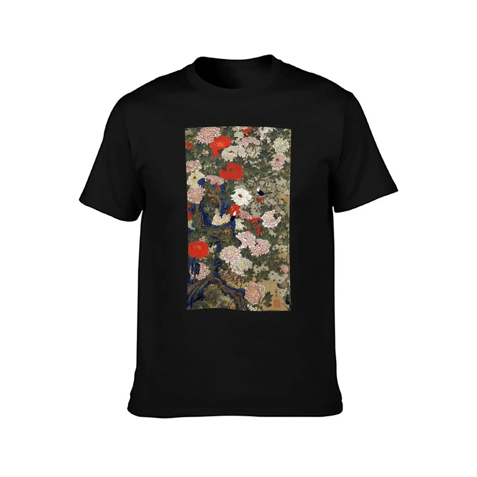 Favourite Artists - Jakuchu Ito - Botan Shoukinzu T-Shirt Anti-Pilling Casual T-Shirt