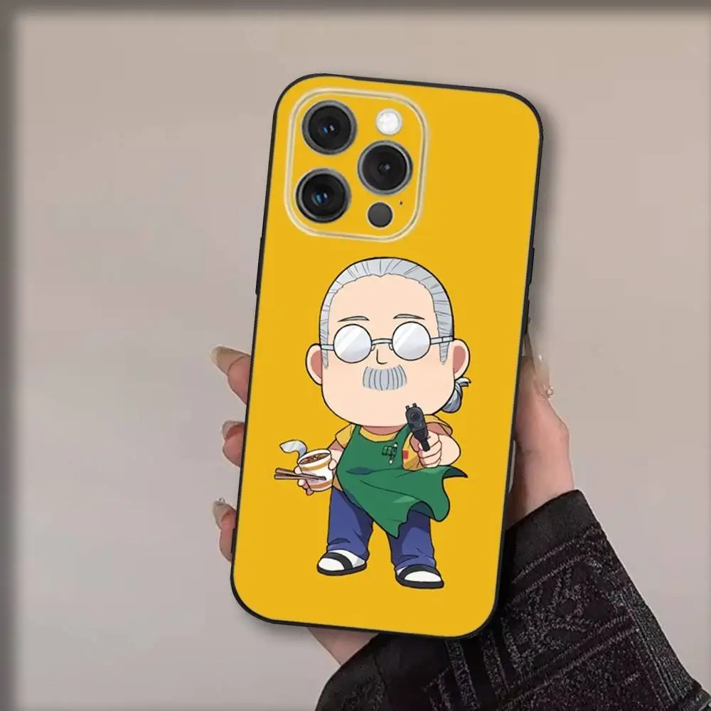 Sakamoto-os Anime D-Day Handyhülle für iPhone 17,16,15,14,13,12,11,Pro,Max,Plus,Air,X,XS,XR,SE,8,7,Mini,Soft Black Funda