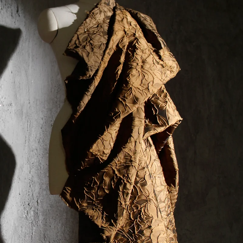 

Жаккардовая ткань с рисунком, текстура для платья, верхней одежды, дизайнерская ткань «сделай сам» для шитья, полиэстер, на метр