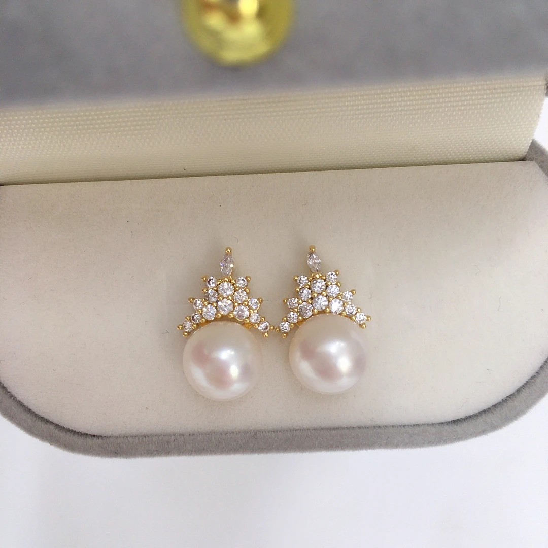 ZHBORUINI عالية الجودة لؤلؤ المياه العذبة الطبيعية أقراط للنساء AAA الزركون نوبل كلاسيكي اللؤلؤ والمجوهرات شحن مجاني هدية #2