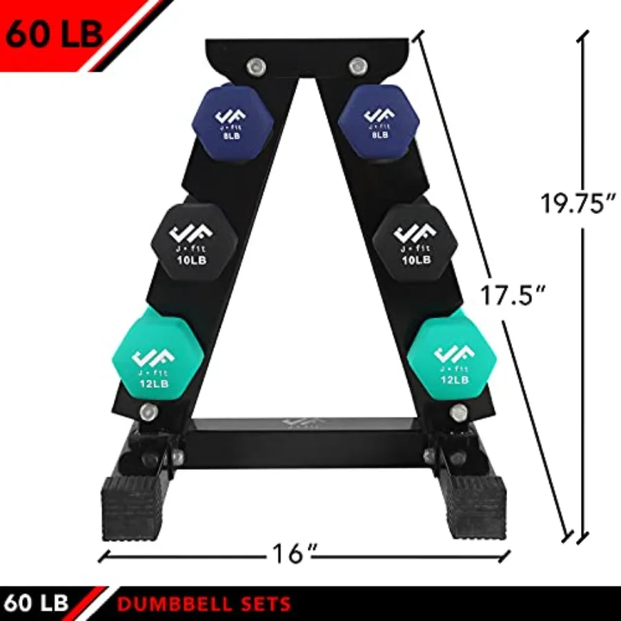 Dumbbell Pairs or Sets Neoprene Vinyl Coated Hand Weights for Home Gym Strength Training Aerobics Cardio Exercise and Fitness
