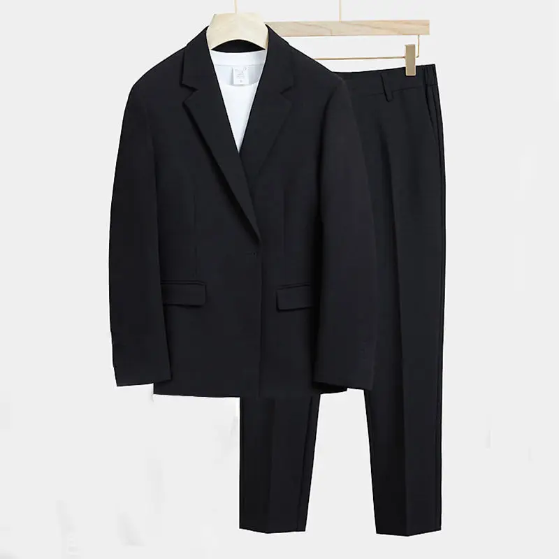 1-B4  New Casual Suit Jacket Men's Spring and Autumn Loose Top Korean Style Men's suit Yuppie Handsome Small Suit