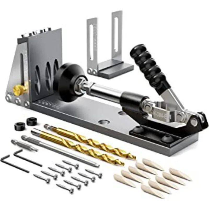 

Woodworking Slant Hole Positioner, Woodworking Slant Positioner Slant Positioner Pocket Hole Jig Kit