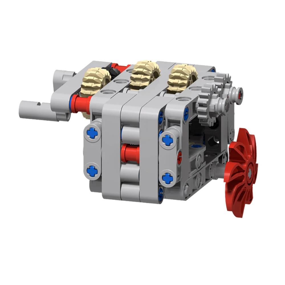 MOC 2 Speed Compact Gearbox Automatic Transmission Building Block Assembly High-tech Model 8883 Power Function M Motor Gift Kids