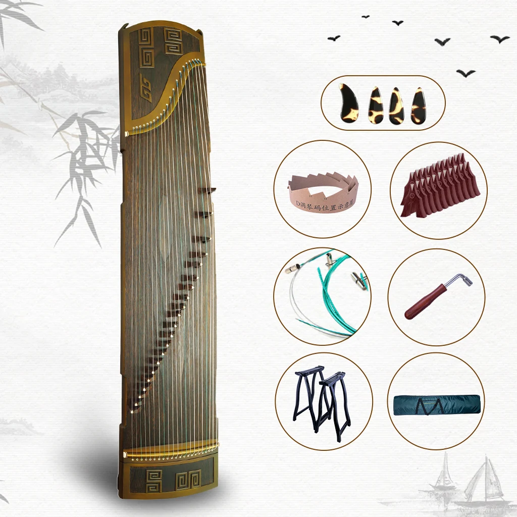 Professional Level Nanmu Guzheng Instrument Chinese Zither Gu Zheng CHINESE Koto