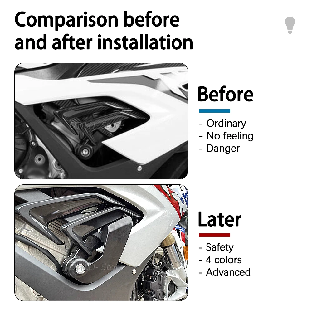 دراجة نارية CNC الألومنيوم محرك الحرس 4 اللون تحطم حامي Crashbar الإطار الوسادة المنزلق لسيارات BMW S1000RR S1000 RR S 1000 RR 2019