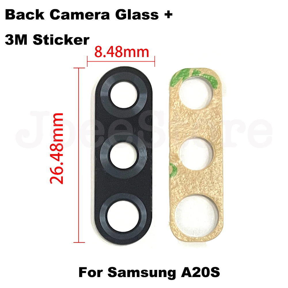 10set Back Camera Glass Lens For Samsung A10 A20 A30 A40 A02S A10S A21S A01 A11 A12 A21 Rear Glass With 3M Sticker Adhesive