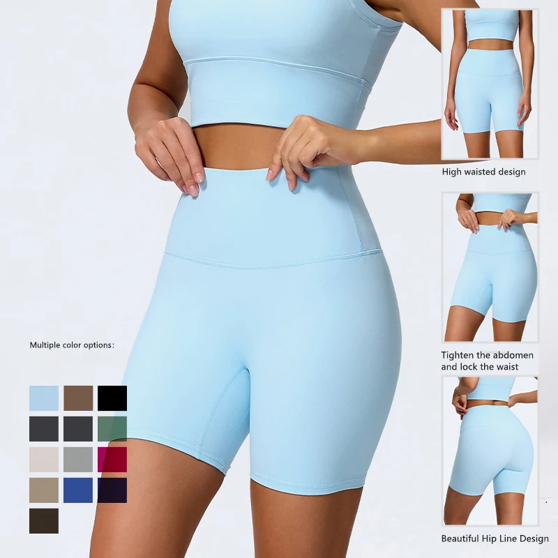 

Ctenkevet New Soften High Stretch Women Gym Shorts Summers Casual Legging Female High Waist Yoga Pants Women's Sports Shorts