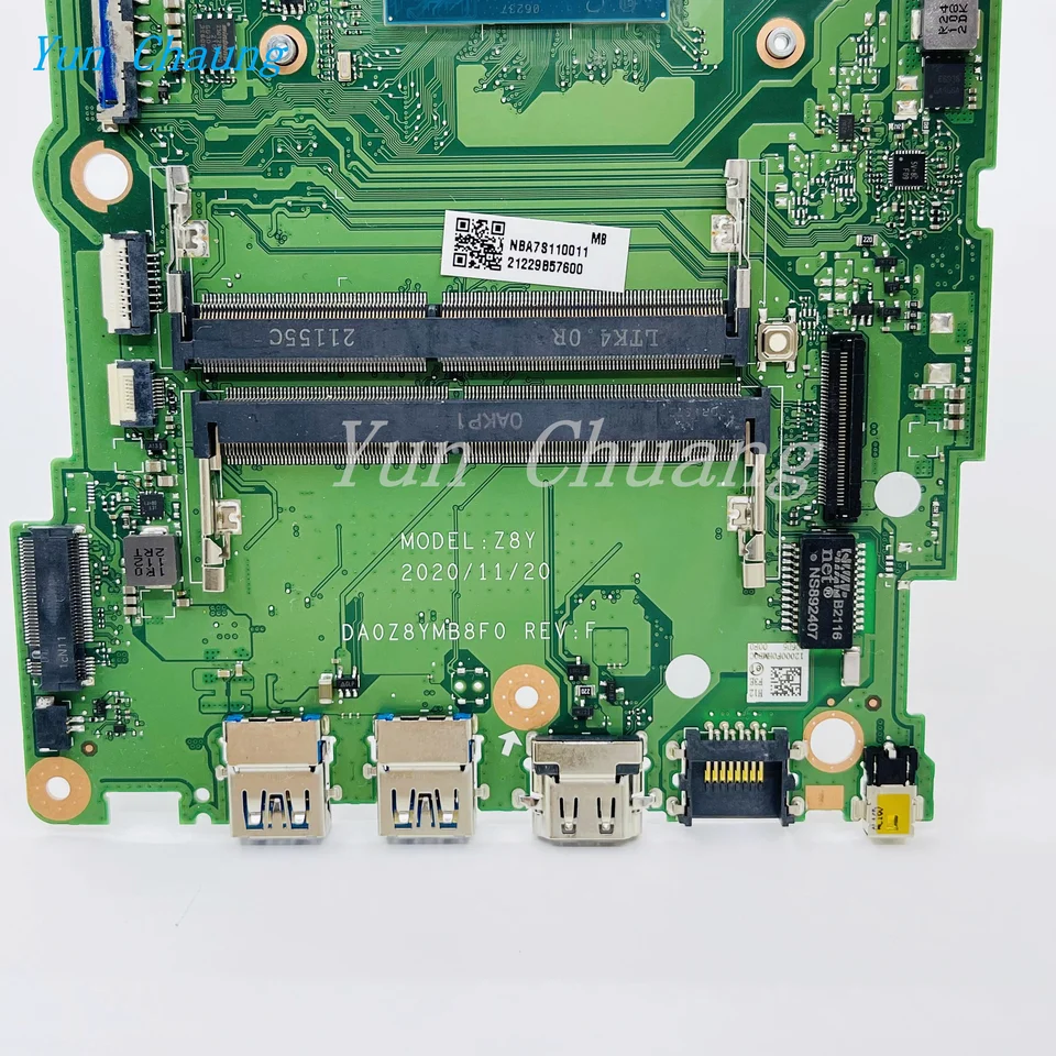 マザーボード DA0Z8YMB8F0 マザーボードエイサー熱望 A314-35 N20Q1 Z8Y ノート