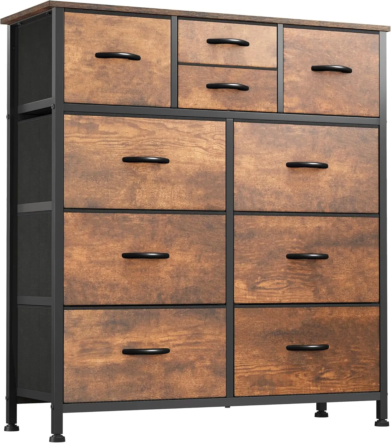 

10 Drawer Dresser, Dresser for Room, Fabric Storage Dresser, Chest of Drawers for Living Room, Closets - Sturdy Steel Frame