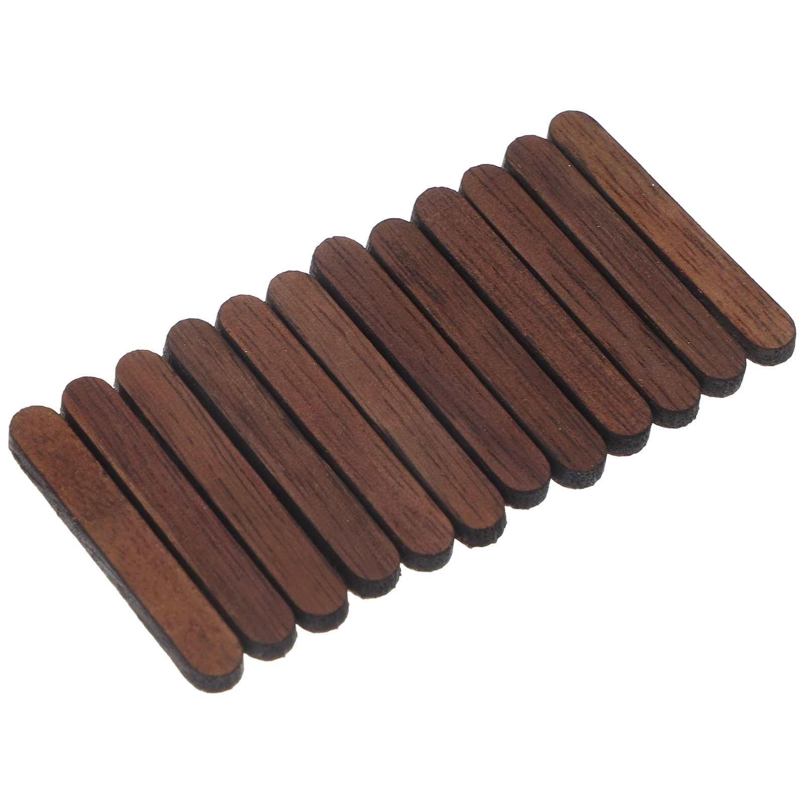 

12 pcs Wall Clock Hour Marker Wooden Blank Vertical Bar Simple DIY Craft Kits For Faces Accessories Repair Tools