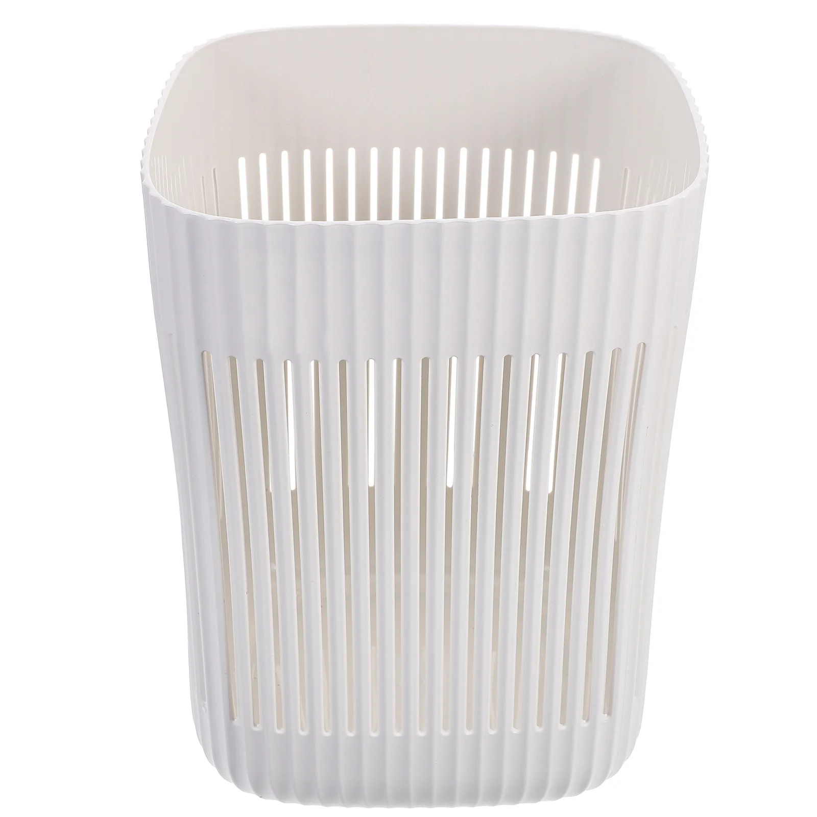

1pc Plain Uncovered Waste Container Garbage Can For Home Office Bathroom Trash Bin Storage Basket