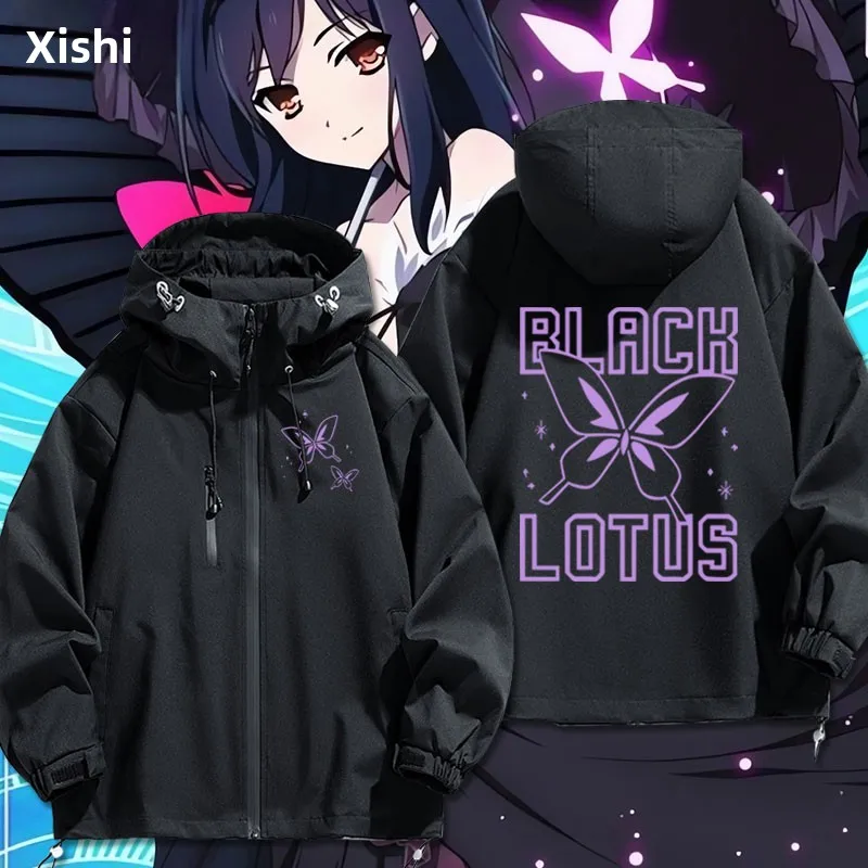 

World Acction Bla Snow Girl Bla Feather Early Snow Anime Outerwear Jaet Men Women Autumn Winter Pain Clothes Top