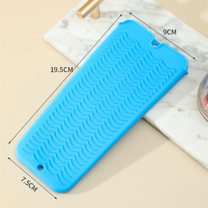 Silicone Heat Resistant Mat Pouch for Hair Straightener and Curling Iron Portable Travel Mat and Cover for Hair Styling Tools