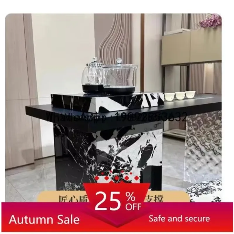 

X4 light luxury rock slab tea table minimalist home balcony tea table and chair combination home accessories
