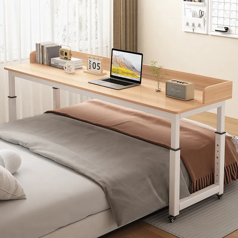 mobile cross bed desk bedside bedside end computer desk writing desk can be lifted writing table bed learning artifact