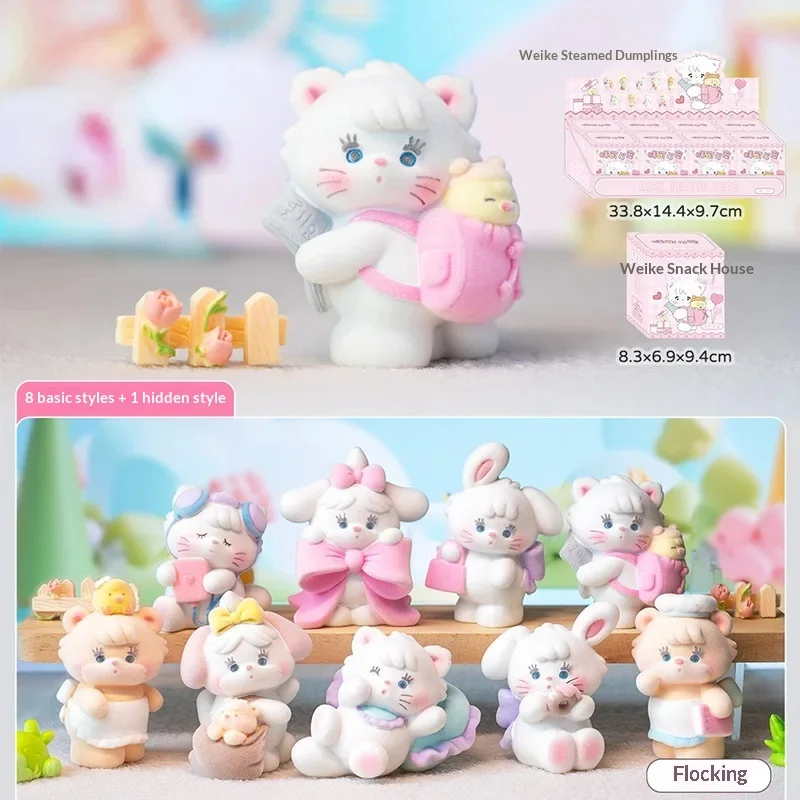 Hot 8pcs/Set MIKKO Petite Pet Blind Box Kawaii Cat Pet Doll Cute Grain Creative Desktop Ornament Surprise Birthday Pink Gifts