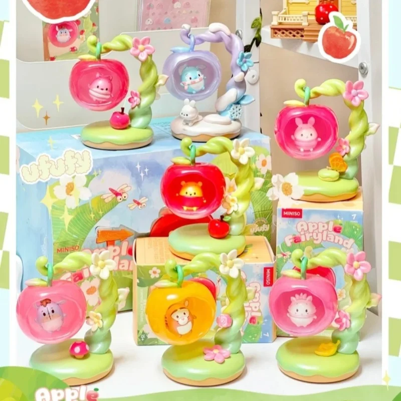 رائجة البيع الأصلي Ufufy أبل أرض الخيال سلسلة صندوق أعمى لطيف الحلي شخصيات كرتونية صندوق غامض اللعب هدايا عيد الميلاد