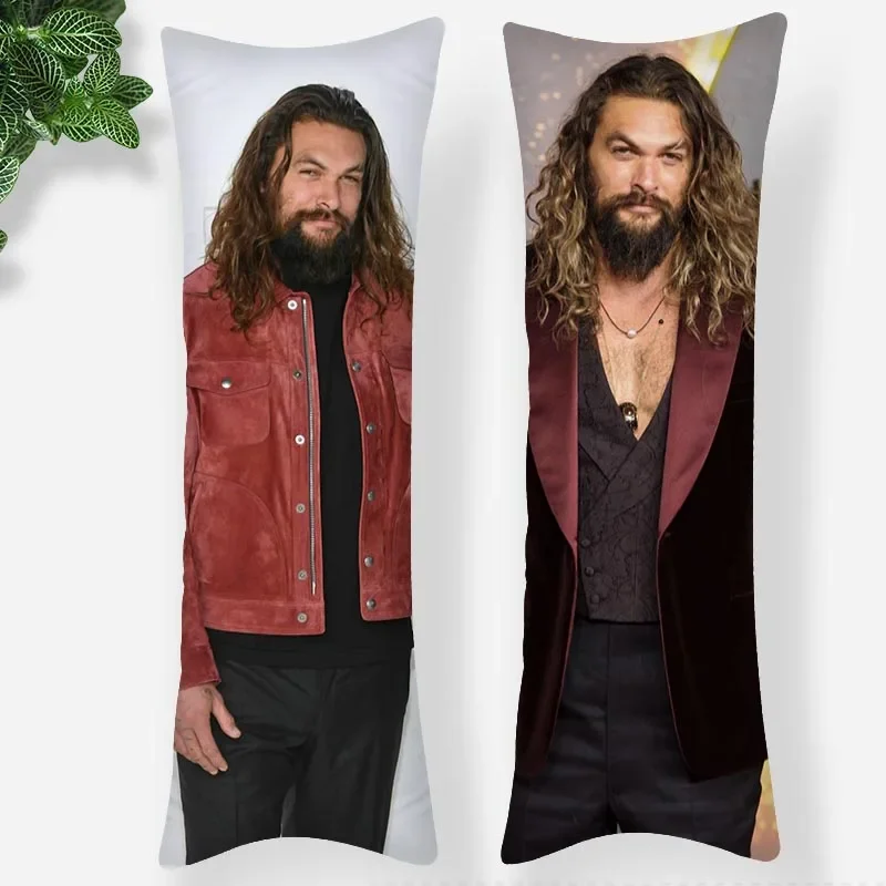 Custom Actor Jason Momoa  Body Pillow Case 3D Double-Sided Print Smooth Soft Fabric Pillow Cover For Boys Girls Gift 1102