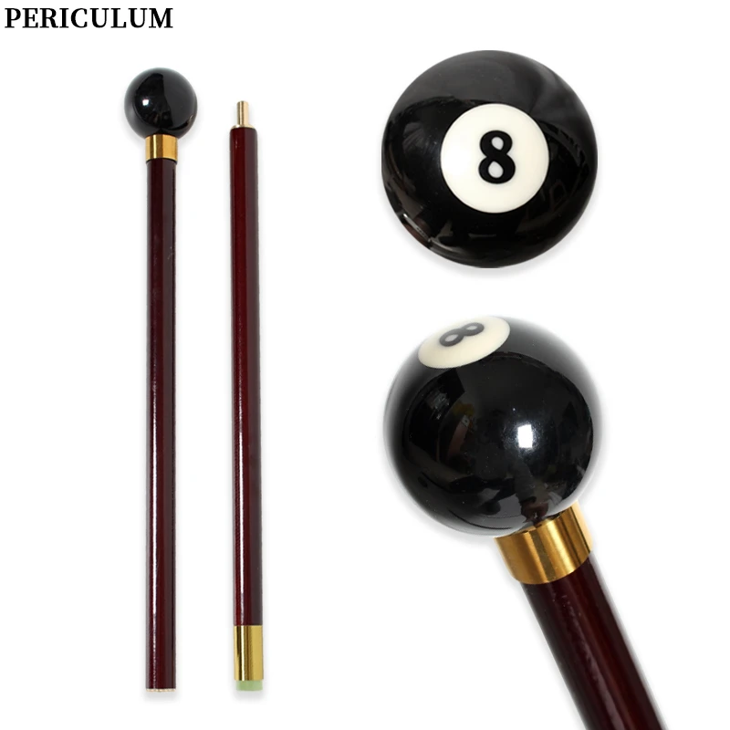 red-wooden-walking-cane-with-novelty-8-ball-billiard-top-handle-vintage-detachable-decorative-walking-stick-for-men-and-women