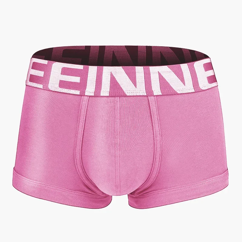 Cotton Bulge Boxy Underwear for Men Low-rise U Convex Pouch Boxer Shorts Teenager Breathbale Cozy Sweat Absorb Sports Underpants