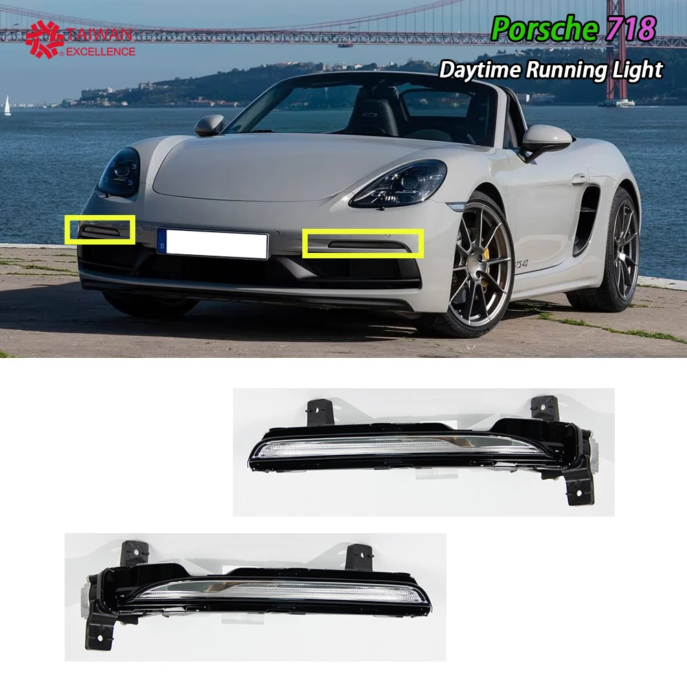 

For Porsche 718 2017-2022 OEM Style LED DRL Lights LED Daylight Running Lamp L:982953041C L:982953042C