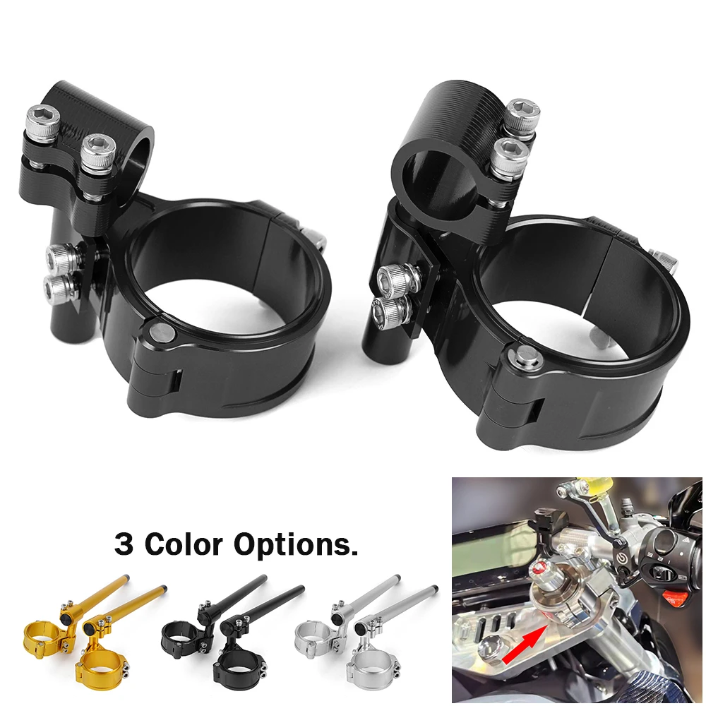Racing Higher Clipon Clip on Motorcycle Adjustable Handlebar CNC Handle Bar Fork Clamp 37MM 45MM 51MM 52MM 58MM