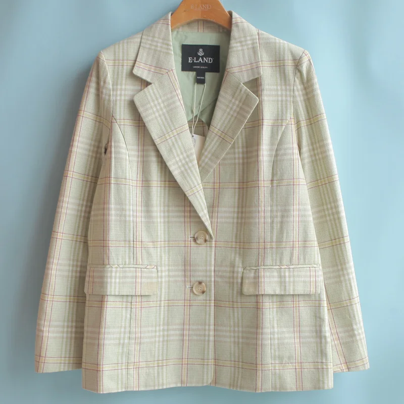 

Spring Summer Cotton Linen Suit Jaet Women's Casual Sle Breathable Outerwear EEJKA24HM Domestic Attachment Model