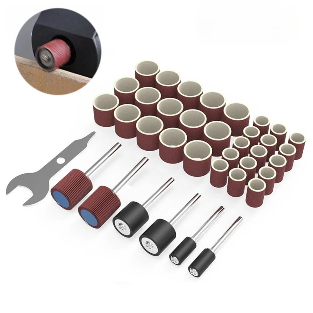 Electric Grinding Accessories Kit Grinding Head Drill Bit Sandpaper Disc Set For Woodworking Drilling Sanding Power Tools Parts