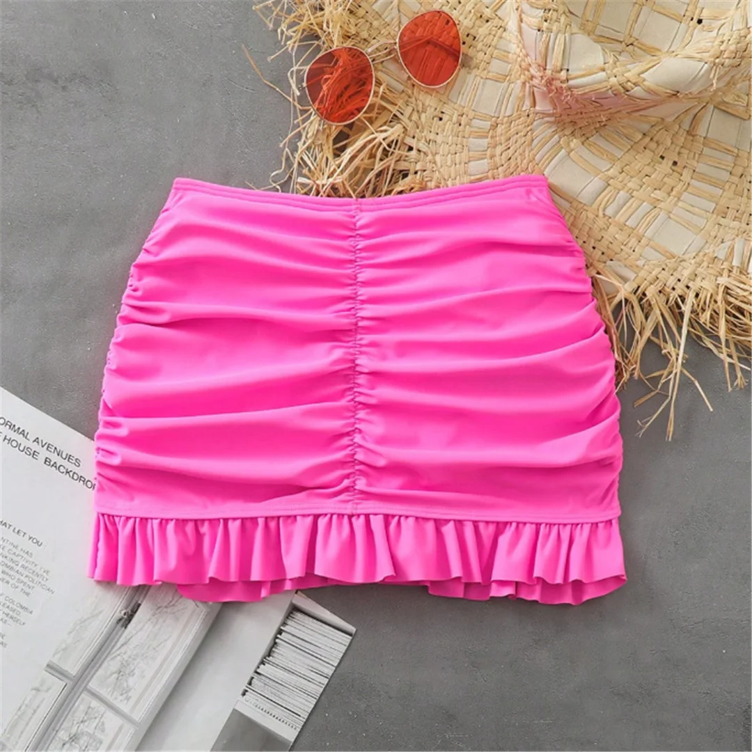 S - XL Rüschen-Strandrock, Strandkleidung, Scrunch-Butt-Bikinihose, Badehose, Damen-Badebekleidung, Damen-Badehose, Unterwäsche V6781 – Detail 6