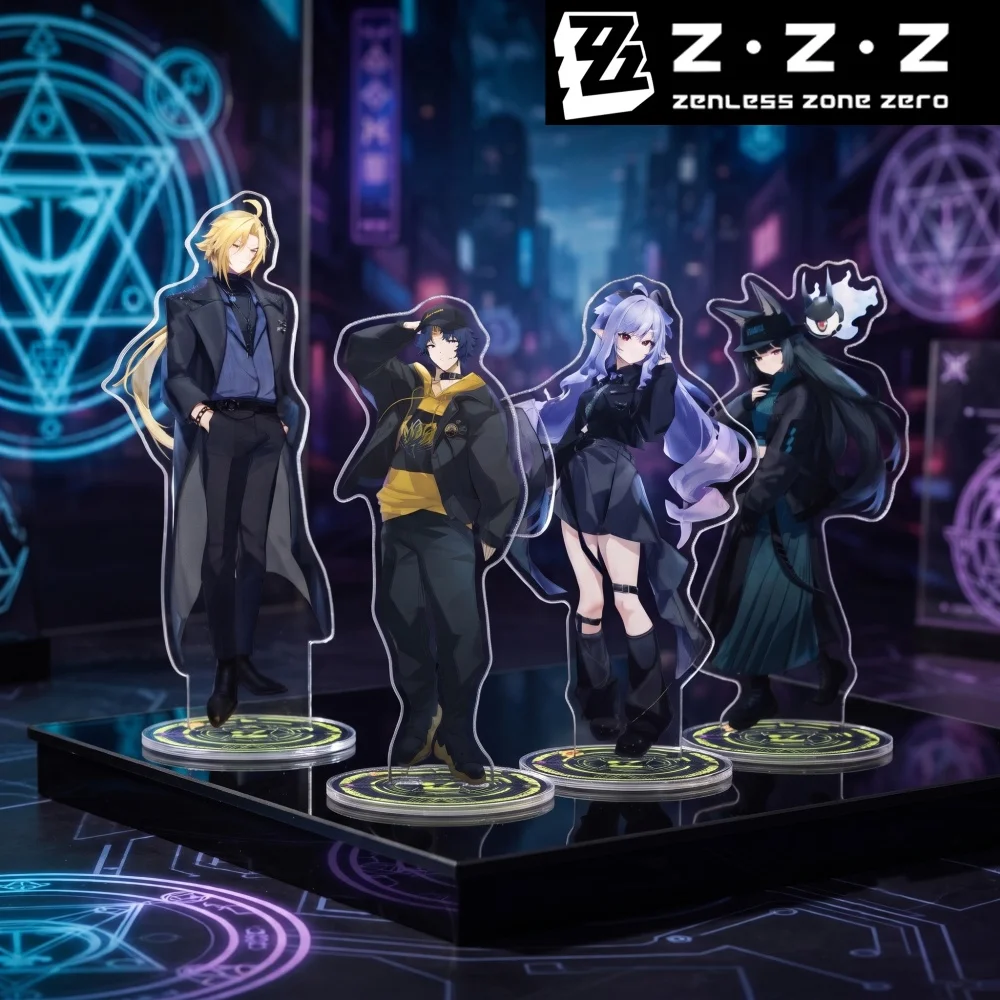 Zenless Zone Zero Acrylic Stand Keychain 2026 New Game Cyberpunk Lycaon Nicole Anby Billy Desktop Decor