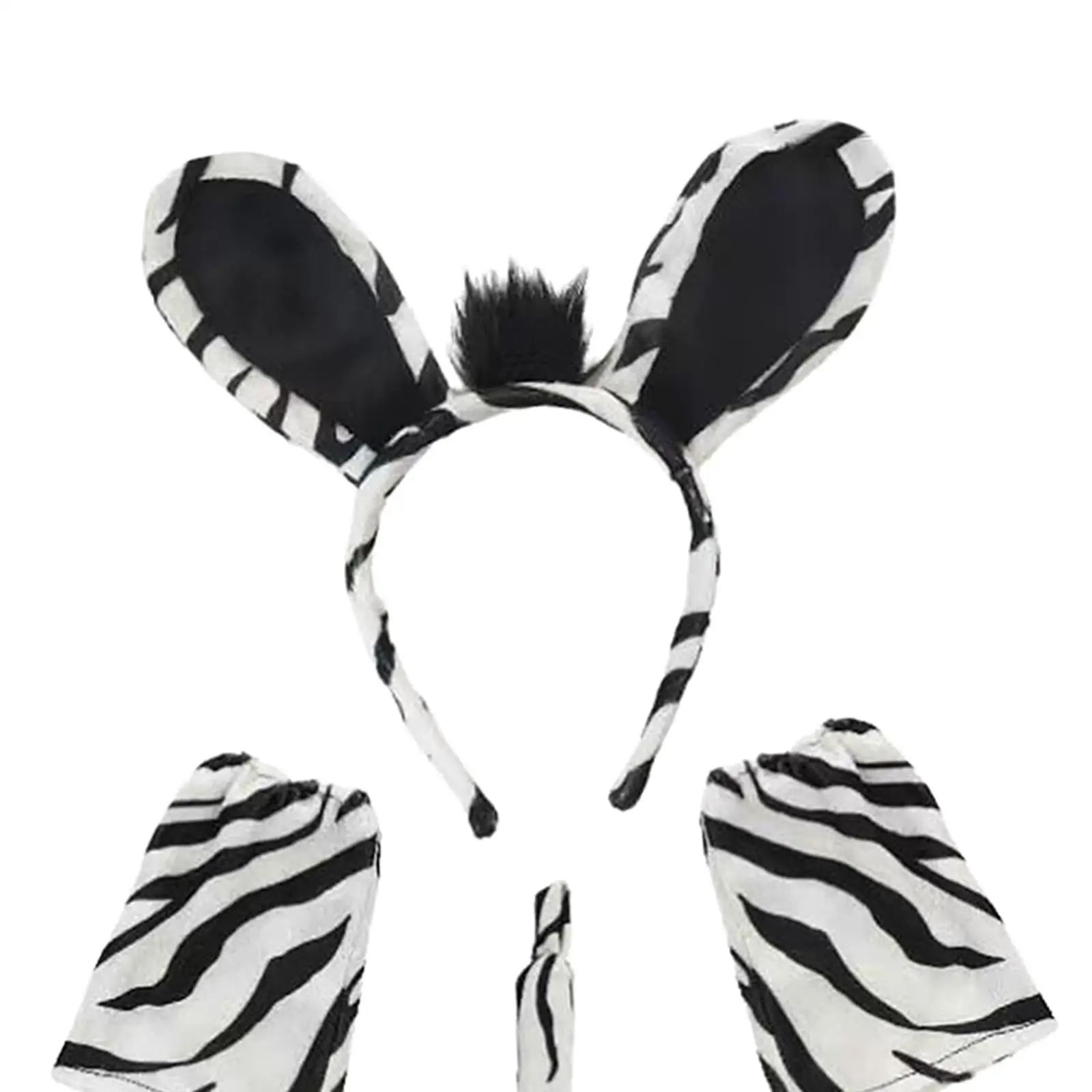 Set di coda di orecchie di animali cerchio di capelli decorativo leggero Cosplay Dress up per ragazze e ragazzi bambino carnivali ruoli gioca vacanze