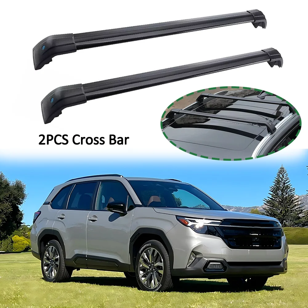 2PCS Cross Bar Fits For Subaru Forester 2025 Sport / Touring Roof Rail Rack Lockable Cargo Carrier Crossbars Kayak Bar Baggage