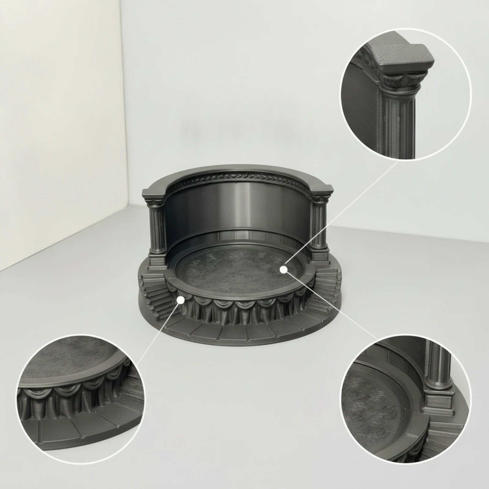 Miniature Display Stand Portable Display Stand with Arch Miniature Base Long-Lasting Lightweight for Collectors, Shelf, Desk