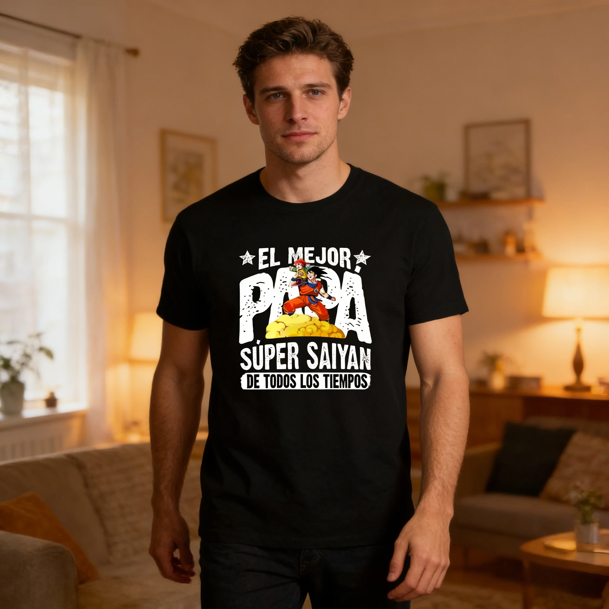 Camiseta Retro de Anime Dragon Ball Verano 2026, Conjunto Familiar Goku Gohan, Camiseta Deportiva Holgada Informal, El Mejor Regalo para Papá Super Saiyan, Estilo Y2K