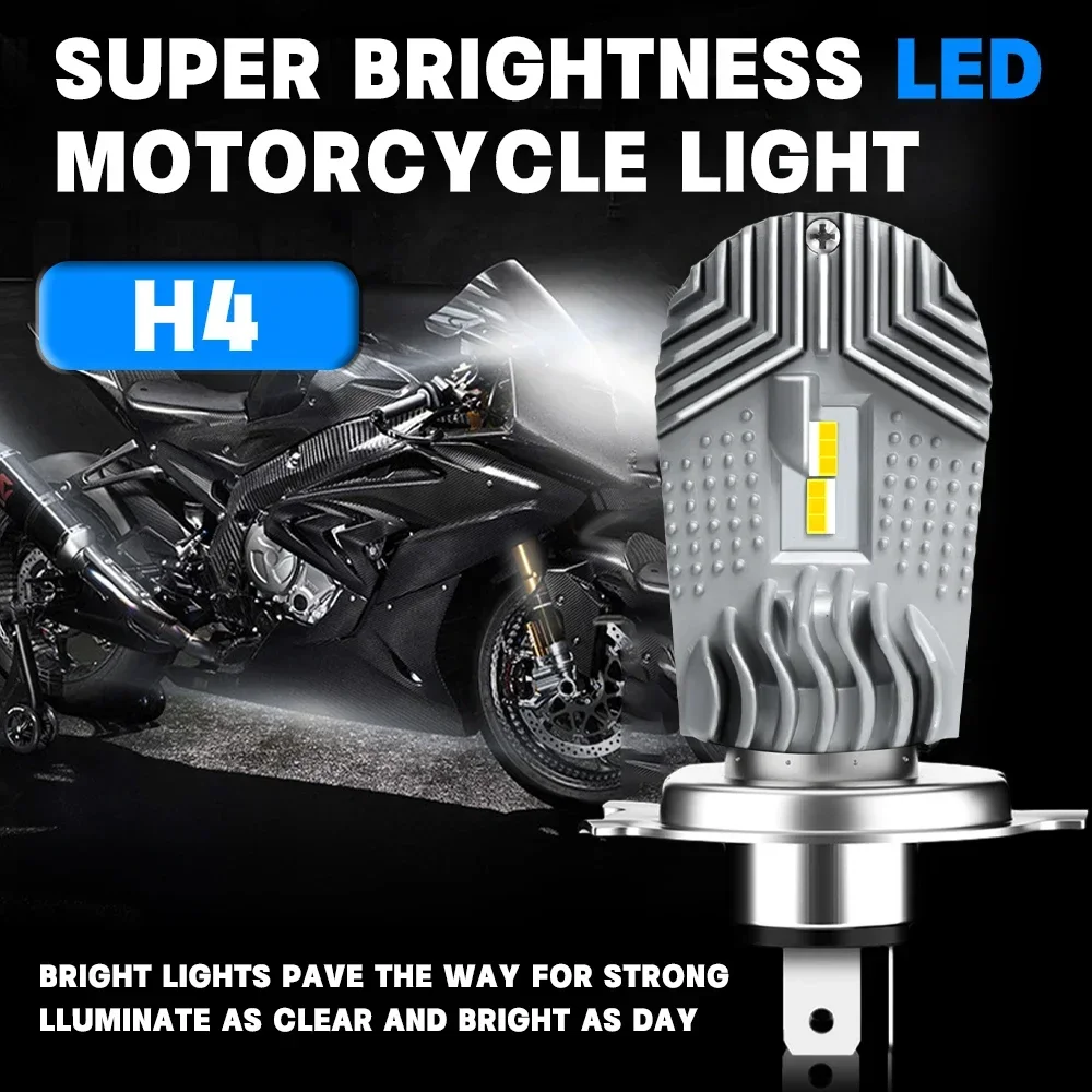 

Car Motorcycle H4 Hi Lo Beam LED Headlight Bulbs Lamp 20W 4000LM 6000K 3570-3 Chips